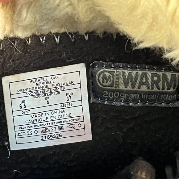 Merrell Chateau Mid‎ Lace Brown Leather Snow Heeled Boots - Picture 8 of 8